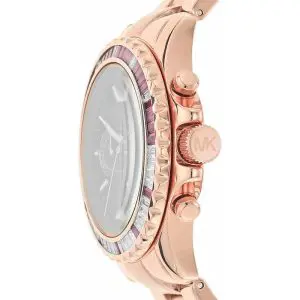 Michael Kors Women’s Quartz Rose Gold Stainless Steel Black Dial 42mm Watch MK6972
