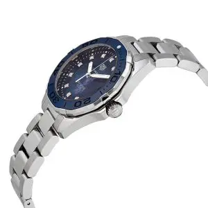 Tag Heuer Aquaracer Women’s Quartz Swiss Made Silver Stainless Steel Blue Mother Of Pearl Dial 35mm Watch WAY131L.BA0748