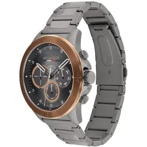 Tommy Hilfiger Men’s Quartz Grey Stainless Steel Grey Dial 46mm Watch 1791892