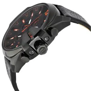 Alternative view of Diesel Men’s Quartz Black Leather Strap Black Dial 51mm Watch DZ4291