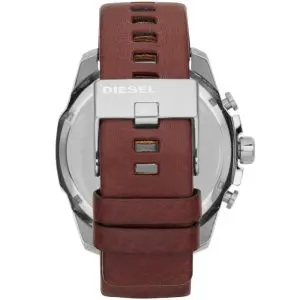 Diesel Men’s Quartz Brown Leather Strap Grey Dial 59mm Watch DZ4290 - Image 3