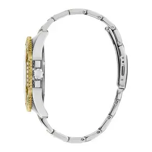 Guess Men’s Quartz Two Tone Stainless Steel Silver Dial 48mm Watch W0799G4