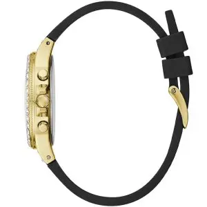 Alternative view of Guess Women’s Quartz Black Silicone Strap Gold & White Dial 36mm Watch GW0257L1