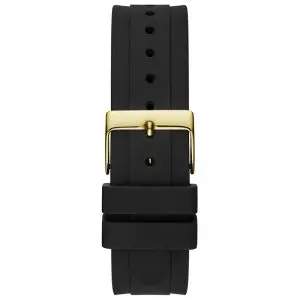 Guess Women’s Quartz Black Silicone Strap Gold & White Dial 36mm Watch GW0257L1 - Image 3