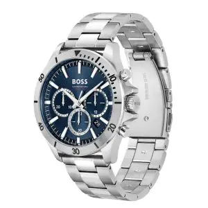 Alternative view of Hugo Boss Men’s Quartz Silver Stainless Steel Blue Dial 45mm Watch 1514069