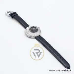 Elle Women’s Quartz Black Leather Strap Black Dial 36mm Watch EL30042S02K