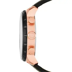 Diesel Men’s Quartz Black Leather Strap Black Dial 51mm Watch DZ4347