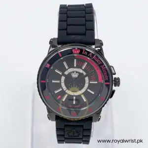 Juicy Couture Women’s Quartz Black Silicone Strap Black Dial 38mm Watch 1900785