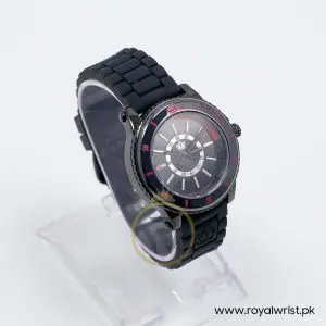 Juicy Couture Women’s Quartz Black Silicone Strap Black Dial 38mm Watch 1900785