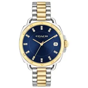 Coach Women’s Quartz Two Tone Stainless Steel Blue Dial 34mm Watch 14504160