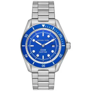 Michael Kors Men’s Quartz Silver Stainless Steel Blue Dial 42mm Watch MK9160
