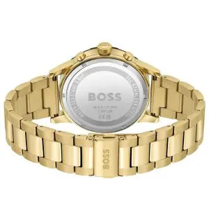 Hugo Boss Men’s Quartz Gold Stainless Steel Black Dial 44mm Watch 1514033