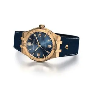 Maurice Lacroix Men’s Automatic Swiss Made Blue Leather Strap Blue Dial 42mm Watch AI6008-BRZ01-420-1