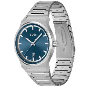 Hugo Boss Men’s Quartz Silver Stainless Steel Blue Dial 41mm Watch 1514076