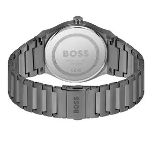 Hugo Boss Men’s Quartz Grey Stainless Steel Grey Dial 41mm Watch 1514078