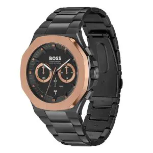 Hugo Boss Men’s Quartz Black Stainless Steel Black Dial 45mm Watch 1514090