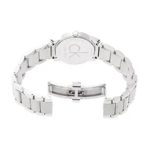 Calvin Klein Women’s Swiss Made Quartz Silver Stainless Steel Blue Dial 31mm Watch K2G2314N