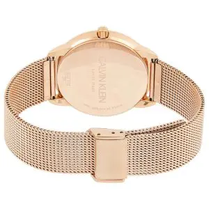 Calvin Klein Men’s Swiss Made Quartz Rose Gold Stainless Steel Black Dial 40mm Watch K3M21621
