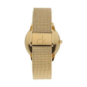 Calvin Klein Women’s Swiss Made Quartz Gold Stainless Steel Silver Dial 35mm Watch K3M22526
