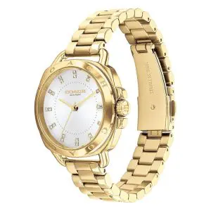 Coach Women’s Quartz Gold Stainless Steel Silver Dial 34mm Watch 14504157