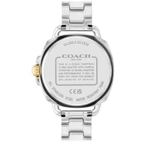 Coach Women’s Quartz Two Tone Stainless Steel Blue Dial 34mm Watch 14504160