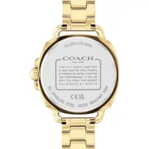 Coach Women’s Quartz Gold Stainless Steel Silver Dial 34mm Watch 14504157