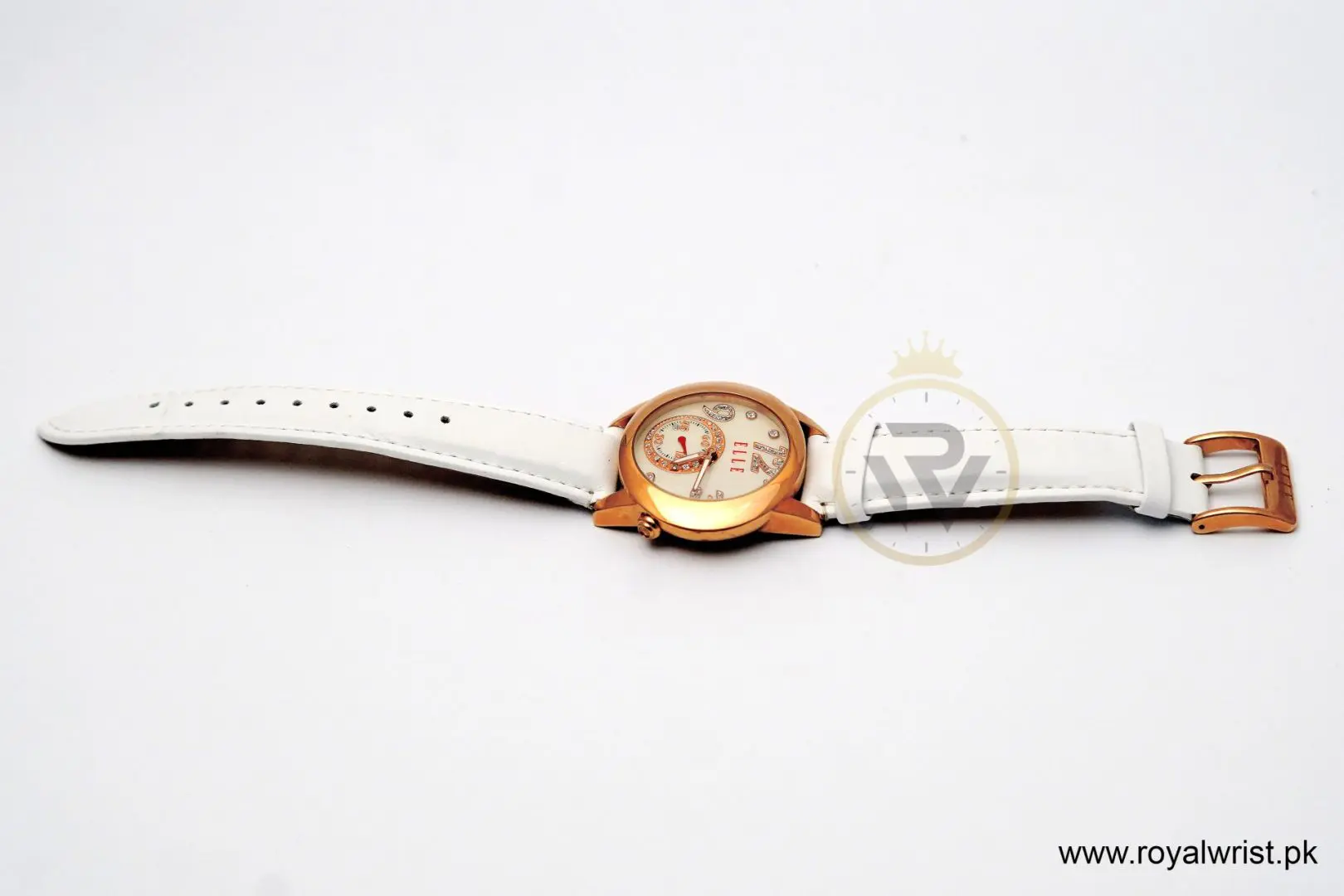 Elle Women’s Quartz White Leather Strap Mother Of Pearl Dial 40mm Watch EL20049S046N (Like New) - Image 2