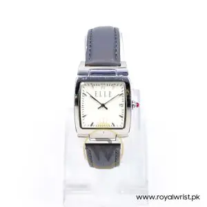 Elle Women’s Quartz Grey Leather Strap Cream Dial 29mm Watch EL20053S08N