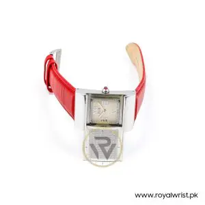 Elle Women’s Quartz Red Leather Strap Cream Dial 27mm Slider Case Watch EL20045S01N