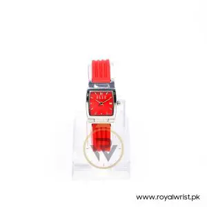 Elle Women’s Quartz Red Silicone Strap Red Dial 23mm Watch EL20040P04N