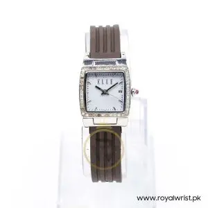 Elle Women’s Quartz Grey Silicone Strap Light Grey Dial 23mm Watch EL20117P03N