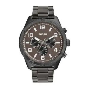 Fossil Men’s Quartz Grey Stainless Steel Brown Dial 50mm Watch BQ2533 (Without Tag)