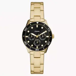 Fossil Men’s Quartz Gold Stainless Steel Black Dial 37mm Watch BQ2643 (Without Tag)