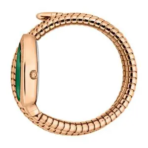 Just Cavalli Women’s Quartz Rose Gold Snake Stainless Steel Bottle Green Dial 22mm Watch JC1L232M0045