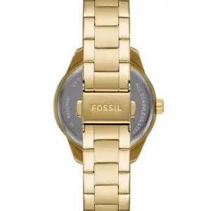 Fossil Men’s Quartz Gold Stainless Steel Black Dial 37mm Watch BQ2643 (Without Tag)