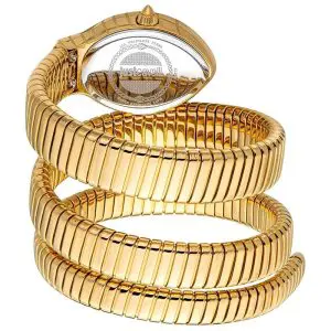 Just Cavalli Women’s Quartz Gold Snake Stainless Steel White Dial 22mm Watch JC1L248M0025