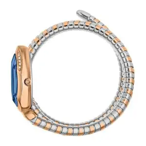 Just Cavalli Women’s Quartz Two Tone Snake Stainless Steel Blue Dial 22mm Watch JC1L224M0095
