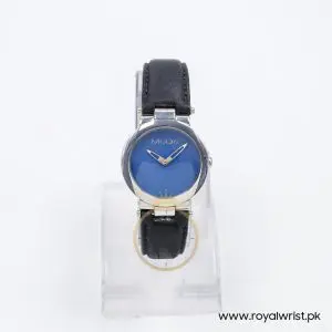 Mode Women’s Quartz Black Leather Strap Blue Dial 32mm Watch 3751156015