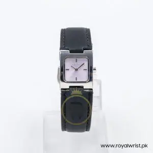 Mode Women’s Quartz Black Leather Strap Purple Dial 23mm Watch 3751102545