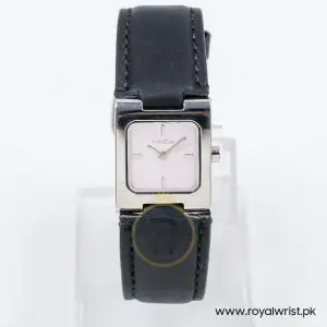 Mode Women’s Quartz Black Leather Strap Purple Dial 23mm Watch 3751102545