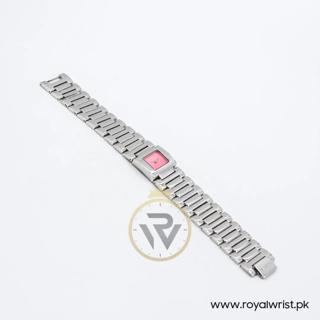 Mode Women’s Quartz Silver Stainless Steel Pink Dial 22mm Watch 3753166565
