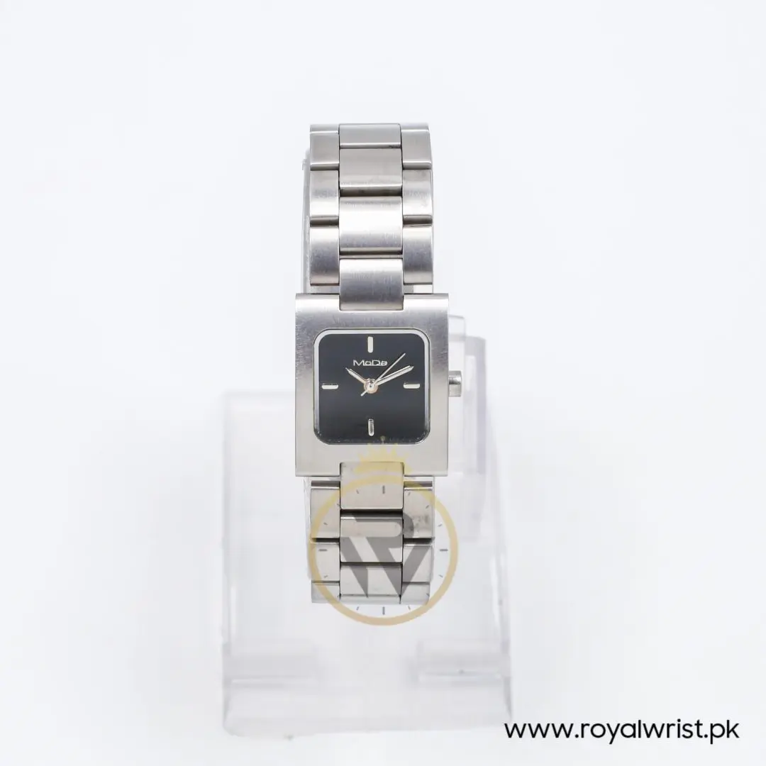 Mode Women’s Quartz Silver Stainless Steel Black Dial 23mm Watch 3751102525