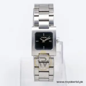 Mode Women’s Quartz Silver Stainless Steel Black Dial 23mm Watch 3751102525