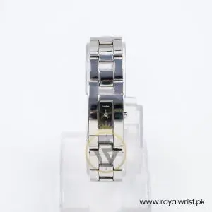 Mode Women’s Quartz Silver Stainless Steel Black Dial 17mm Watch 3753198515