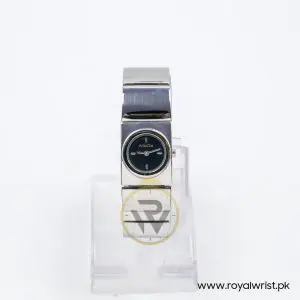 Mode Women’s Quartz Silver Stainless Steel Black Dial 22mm Watch 3753111515