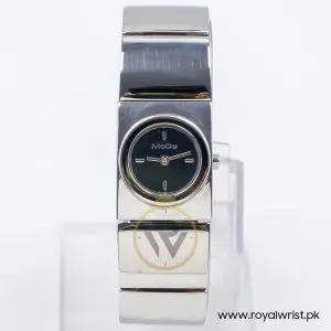 Mode Women’s Quartz Silver Stainless Steel Black Dial 22mm Watch 3753111515
