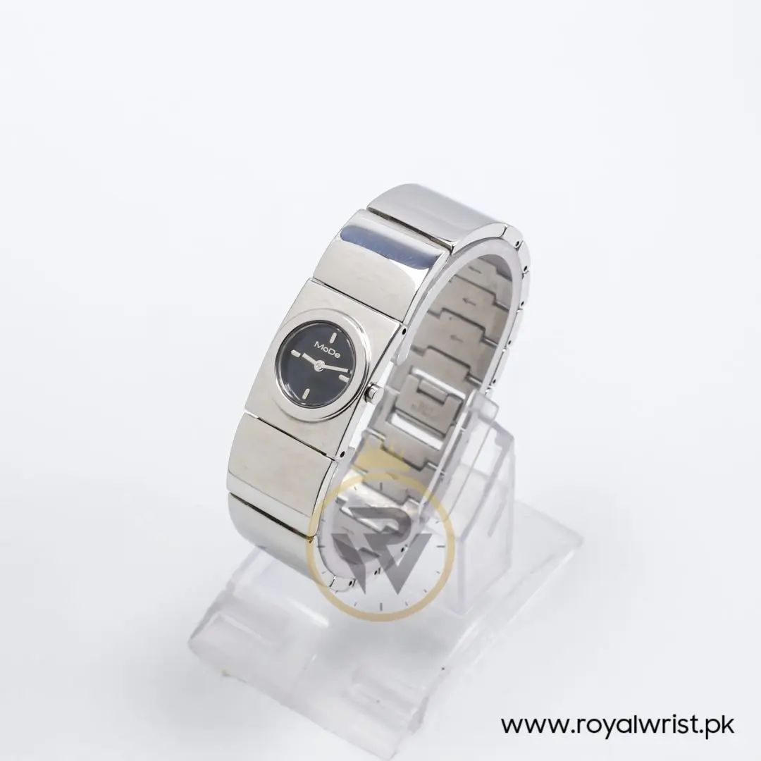 Mode Women’s Quartz Silver Stainless Steel Black Dial 22mm Watch 3753111515