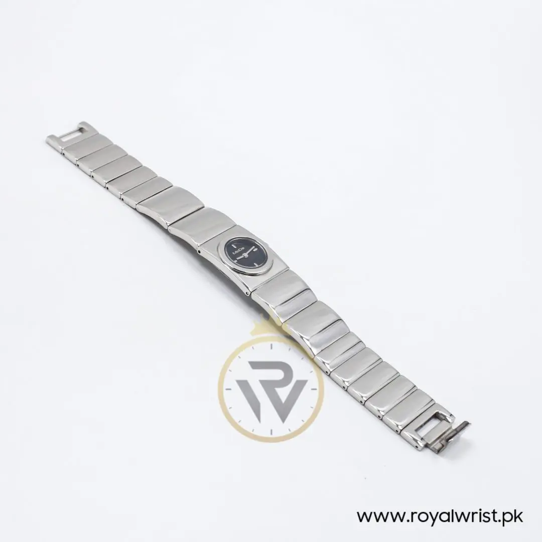 Mode Women’s Quartz Silver Stainless Steel Black Dial 22mm Watch 3753111515