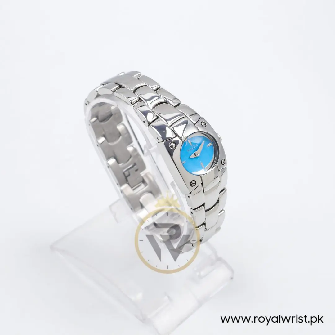 Mode Women’s Quartz Silver Stainless Steel Sky Blue Dial 24mm Watch 3753194525A