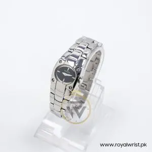 Mode Women’s Quartz Silver Stainless Steel Black Dial 24mm Watch 3753194515A
